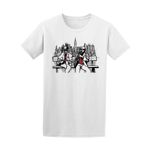 Two Jazz Men Play In New York Tee Men's -Image by Shutterstock