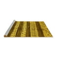 thumbnail image 2 of Ahgly Company Machine Washable Indoor Round Abstract Yellow Modern Area Rugs, 8' Round, 2 of 4