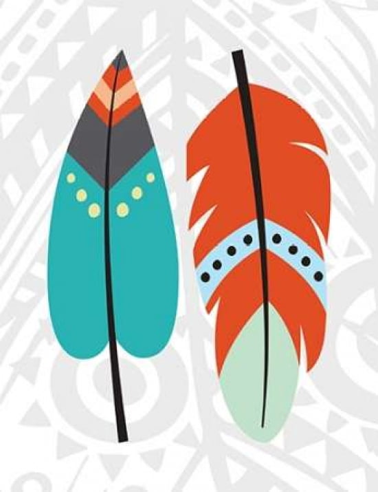 Tribal Feather Canvas Art - Tamara Robinson(22X28)