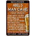 thumbnail image 1 of ABEL'S Man Cave Rules Rusty Sign Garage Decor 12 x 18 Matte Finish Metal 112180051032, 1 of 1
