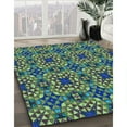 thumbnail image 3 of Ahgly Company Machine Washable Indoor Round Transitional Kelly Green Area Rugs, 5' Round, 3 of 7