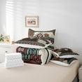 thumbnail image 4 of Geometry Aztec Bed in a Bag Queen Comforter Set 7 Piece Farm Animals Cowhide Bedding Sets,Southwestern Sheet Set with Comforter Geometric Diamond Bed Set,Cowboy Western Home Decor, 4 of 5