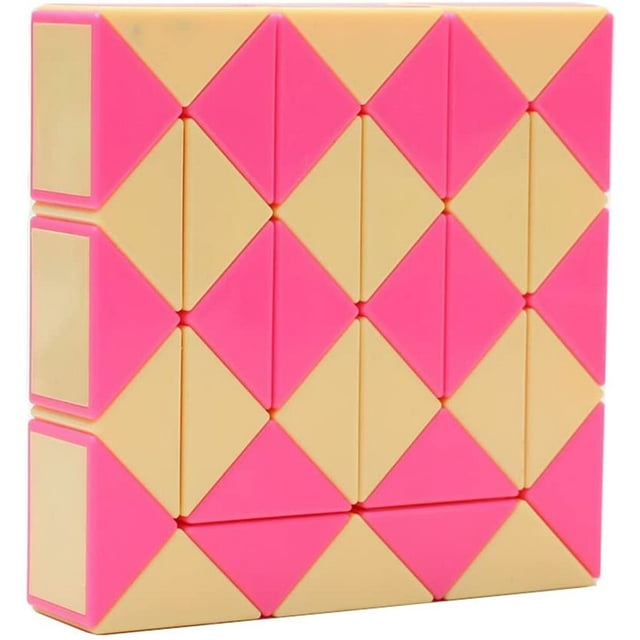 Jouet Torsadé Serpente Magico Casse-Tête Torsadé Collection 36 Coins Règle Magique (Rose)