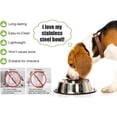 thumbnail image 5 of Stainless Steel Dog Bowls, Food and Water Non Slip Anti Skid Stackable Pet Puppy Dishes for Small, Medium and Large Dogs (2 Pack), 5 of 6
