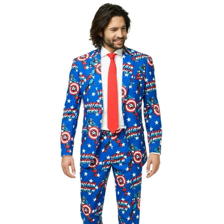 OppoSuits Men's Captain America Licensed Suit