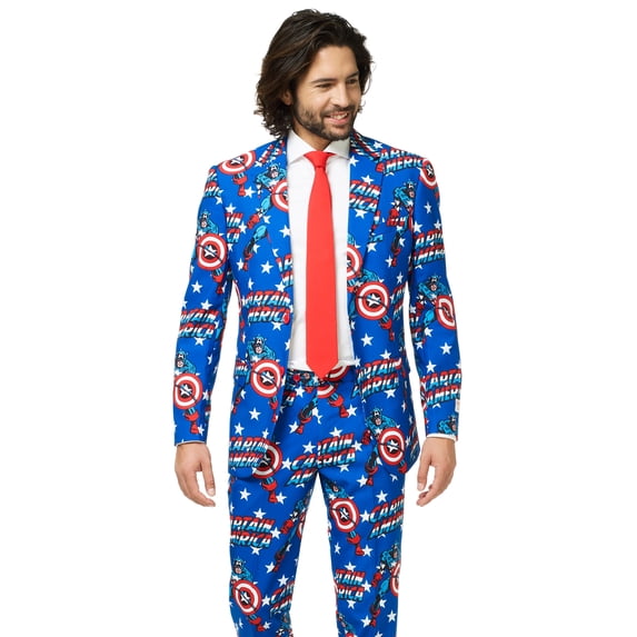 OppoSuits Men's Captain America Licensed Suit
