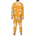 thumbnail image 5 of Bingfone Men'S Pajama Set 2 Piece Loungewear Pjs, Long Sleeve With Pajama Pants-Flying Ducks, 5 of 9