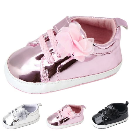 

Akiihool Sneakers for Toddler Baby Boys Girls Walking Sneakers Non Slip Soft Sole Casual Sneaker (Silver 6)