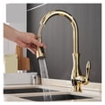 thumbnail image 2 of Gold Kitchen Faucets Silver Single Handle Pull Out Kitchen Tap Single Hole Handle Swivel Degree Water Mixer Tap Mixer Tap ,Effortless Installation, 2 of 7