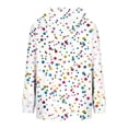 thumbnail image 5 of Ounisa Women's 2025 Fall Long Sleeve Hoodie Color Polka Dots Graphic Pullover Sweatshirt Lightweight Casual Tops Blouse, 5 of 6