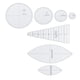 thumbnail image 1 of Ounissouiy Kit de plantillas, regla de corte de bordado de acolchado acrílico, sastre portátil reutilizable, costura artesanal artesanal Artesanía 7 piezas/juego Ounissouiy HA064124-03B, 1 of 6