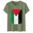 thumbnail image 1 of adviicd Hauts pour Femmes T-Shirts à Manches Courtes Col Rond Déchiré Découpé Été Décontracté Basique Vert,TG, 1 of 5