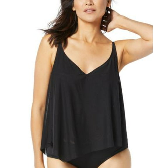 Coco Reef Womens Captivate Tankini Top Black 38C