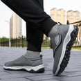 thumbnail image 4 of NexTorq Men's Breathable Mesh Walking Shoes Adjustable Strap Slip On Non-Slip Lightweight Casual Sneakers for Daily Wear Gray 40, 4 of 9