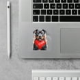 thumbnail image 2 of Happy Valentine's Day Pitbull Brings Love Heart Cutout Transfer Sticker Terrier Dog Lover Transparent Decal Art Decor - 02028, 2 of 5