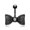 Black/Clear, variant on Colored Mesh Bow-Tie Ribbon 14G Colorline Steel Belly Button Ring, Pink/Clear