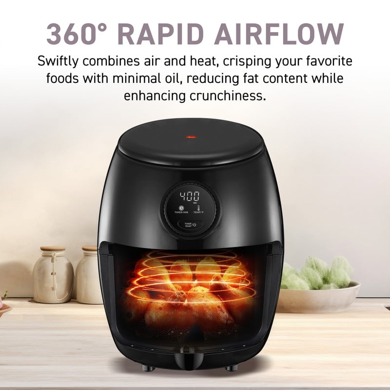 Elite Cuisine EAF1256 2Qt. Compact Digital Air Fryer