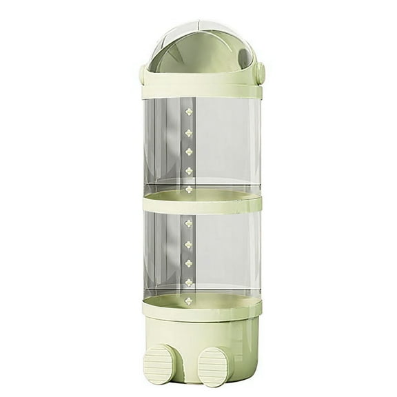 Vertical Toy Storage Tube for Stuffed Animals Kids Organizer Transparent PP Bucket with Lid 2 Layer Home Textile Storage Solution