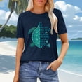 thumbnail image 4 of Ankishi Sea Turtle T Shirts Women Crew Neck Funny Summer T Shirts Fashion Loose Fit Clothes for Travel Vacation Beach, 4 of 7