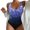 Blue, variant on Sngxgn Swimsuit Women Tummy Control Vintage Swimsuits U Back Modest Swimwear(Blue,S)