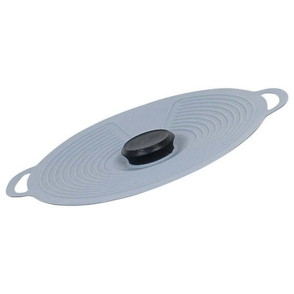 Supvox Heat Resistant Silicone Lid for Food Containers and Microwave Use Grey
