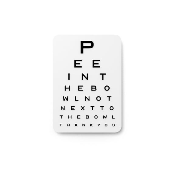 Pee in the Bowl Please | Funny Sign for Bathroom or Toilet Decor