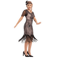 thumbnail image 3 of PrettyGuide Women's 1920s Dress Sequin Art Deco Flapper Dress with Sleeve, 3 of 7