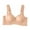 Beige, variant on Einccm Women's Seamless Wireless Bralette Non-Padded Soft Sports Bra for Everyday Wear, Comfortable No Underwire Unlined V-Neck Bralette with High Elasticity, Made of Nylon and Spandex