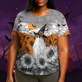 thumbnail image 2 of Ghost Retro T-Shirts for Women Plus Size Crew Neck Short Sleeve Oversized Tops Fall Blouses Multicolor M, 2 of 7