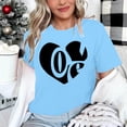 thumbnail image 4 of Meichang T-Shirt de la Saint-Valentin pour Femmes Imprimé Cœur T-Shirts Mignons Col Rond Manches Courtes T-Shirts de Vacances Saint-Valentin, 4 of 4