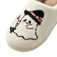 thumbnail image 5 of Cute Ghost Slippers For Women Halloween House Shoes Soft Fuzzy Indoor Sliders Warm Winter Holiday Bedroom Footwear Gift, 5 of 8