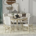 thumbnail image 3 of Harper & Bright Designs Indoor Furniture 5 Piece Farmhouse Acacia Sturdy Frame Dining Table with Chair Natural, 3 of 14