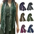 thumbnail image 3 of Pleated Leopard Scarf Scarves for Women Girls Light Weight & Warm (Purple), 3 of 4