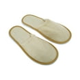 thumbnail image 2 of Unique Bargains 1 Pair Disposable Slippers Foldable Linen Closed Toe Slippers Hotel Slippers for Family Yellow, 2 of 5