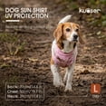 thumbnail image 7 of Kuoser UPF 50+ Sun Protection Dog Shirt, UV Protection Pet T-Shirt with Zipper and Reflective Strips, Breathable, Quick-Dry and Lightweight Vest for Large Dogs, Pink, 2XL, 7 of 7