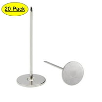 Uxcell 0.71''x1.97'' Long Upholstery Nails Tacks Flat Head Furniture Nails Pins Iron Silver Tone 20 Count