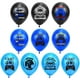 thumbnail image 3 of Conjunto de decoración de fondo para fiesta de cumpleaños con temática de la serie azul, globo de látex con bandera y letras, 3 of 6