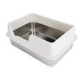 thumbnail image 3 of Caja De Para Gatos De Acero Inoxidable 19.69 X 13.78 X 7.87 Pulgadas - Bandeja De Grande Con Parte Superior Abierta Y Lado Alto Con Pala - Caja De Superficie, 3 of 7
