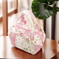 thumbnail image 4 of Cotton Quilted Toiletry Bag Drawstring Toiletry Organizer Large Cosmetic Pouch for Women Work Office Travel (Style A), 4 of 7