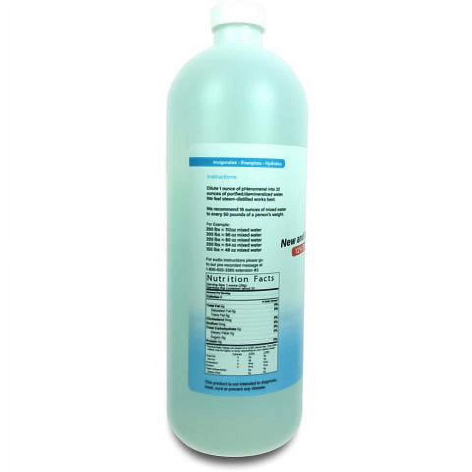 pHenomenal Alkaline Water Concentrate - high 11 pH oxygenated water - Regular 32 Oz Bottle - makes 8 Gallons of alkaline water - 500 times stronger than 8.5 pH