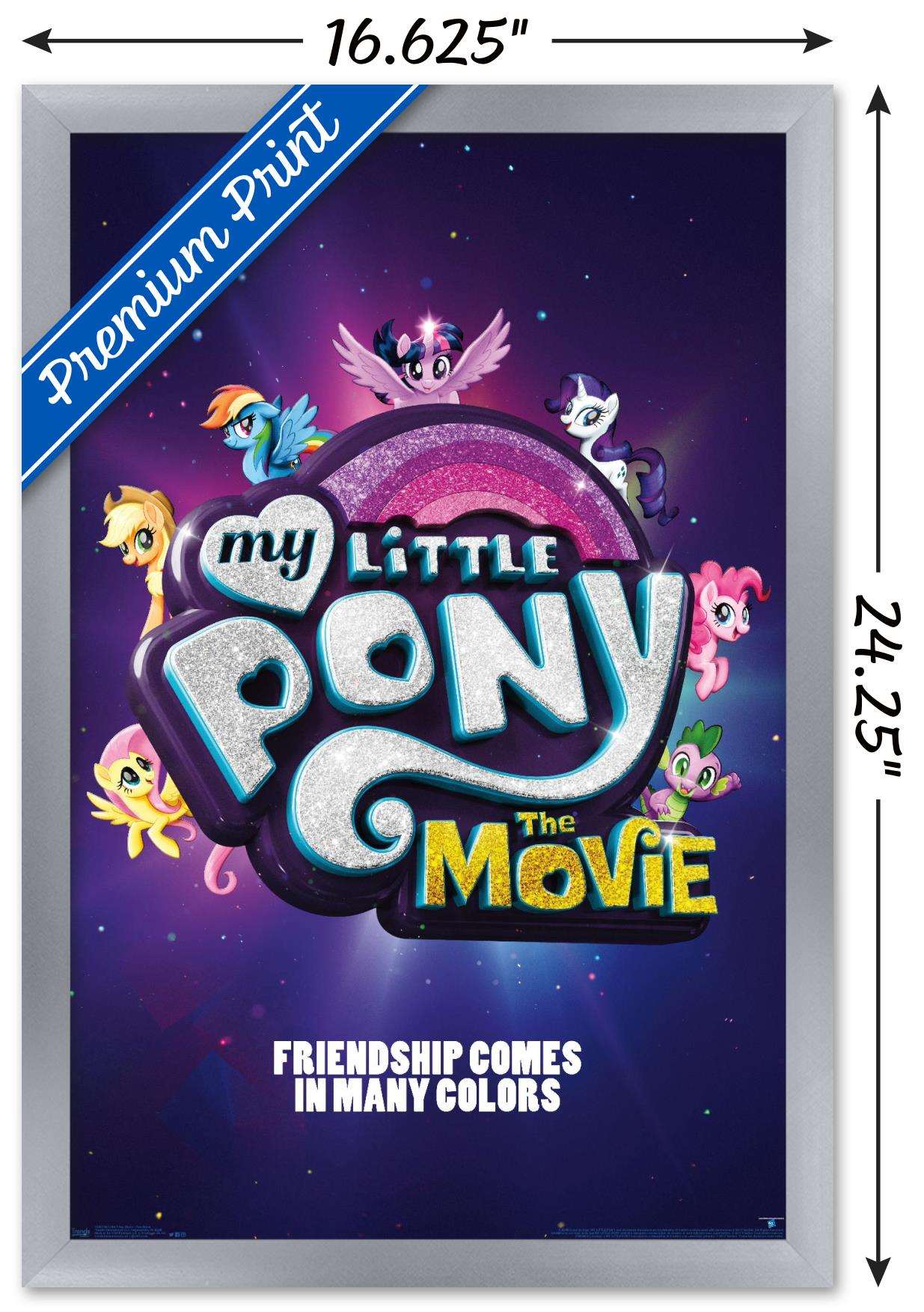 Hasbro My Little Pony Movie - One Sheet Wall Poster, 14.725" x 22.375", Framed