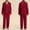 Suit-475Wine, variant on Gamivast Men's Pajama Sets Long Sleeve Button Down Shirt & Pants Sleepwear Contrast Piping Soft Comfy Nightwear Loungewear 2 Piece Matching Suits