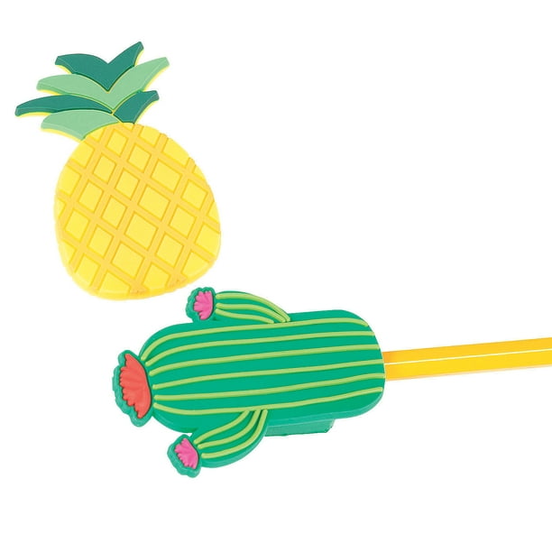 Pineapple And Cactus Pencil Sharpeners - Stationery - 12 Pieces