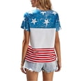 thumbnail image 4 of Pompotops Femmes Mode Indépendance Jour Imprimer Femmes Col Rond en Vrac T-shirt Tops, 4 of 9
