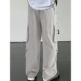 thumbnail image 4 of Fewfanhot Pants for Men Casual Baggy Cargo Pants Loose Fit Joggers Drawstring Trouser with Pockets, 4 of 8