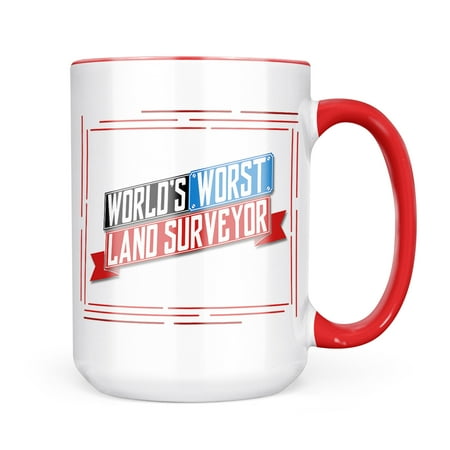 

Neonblond Funny Worlds worst Land Surveyor Mug gift for Coffee Tea lovers