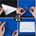 thumbnail image 5 of PVC Calendar Corner Guards Adhesive Transparent Sheet Protectors Triangle Clear 101x101mm, 5 of 7