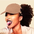 thumbnail image 5 of Ponycap Messy High Bun Ponytail Adjustable Cotton Baseball Cap Hat Half-Empty Top Sunshade Baseball Capbrown, 5 of 6