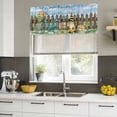 thumbnail image 4 of 2 Pack Valances for Window, Sunflower Short Curtains for Kitchen Bedroom Living Room, Gnomes Summer Botanical Pastoral Wooden Rod Pocket Small Window Treatment Valance Drapes 60 x 18 Inch, 4 of 8