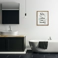 thumbnail image 3 of Stupell Industries Cursive Love & Laundry Bath & Laundry Painting Brown Floater Framed Canvas Art Print Wall Art, 17 x 21, 3 of 10